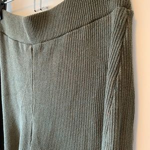 Abercrombie Wide Leg Cotton Green Trousers